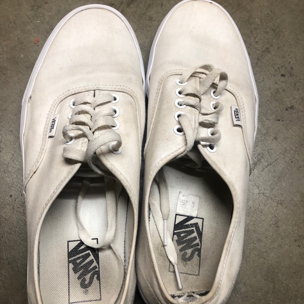 Mens White Vans Authentic Size 11